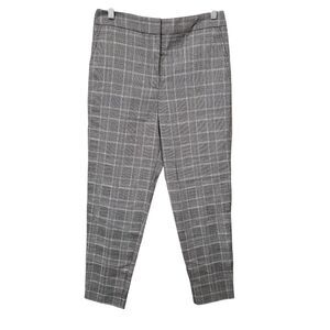 SAINTART Plaid Straight Leg Trouser Gray NWOT‎ Sz6